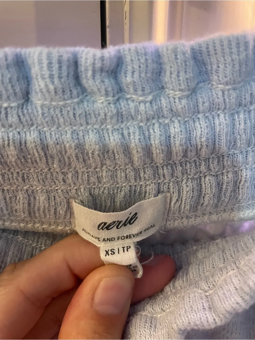 Light blue aerie Cozy Knit Drawstring Women's Shorts